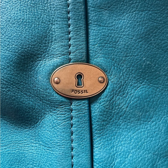 Fossil Fold Over Shoulder Bag - Turquoise Color - Picture 2 of 6